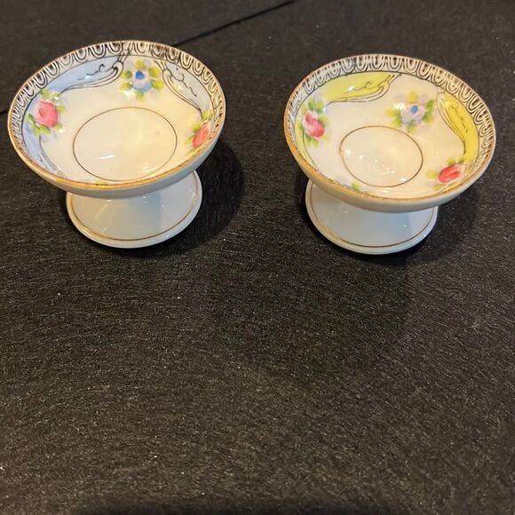 Antique Noritake Porcelain Salt Dips - Picture 1 of 5